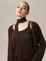 C0385-03 т.коричневый L-XL/164 Кардиган dbr
