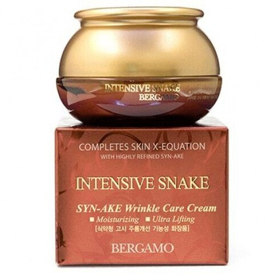 Bergamo Intensive Snake Syn-ake Wrinkle Care Cream Антивозрастной крем со змеиным ядом 50 мл