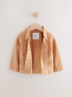 Куртка джинсовая с вышивкой для девочки Next E25-111, Кирпичный