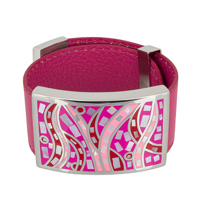 Браслет Fiore Luna на кожаном фиолетовом ремешке CB00230-7 V/S