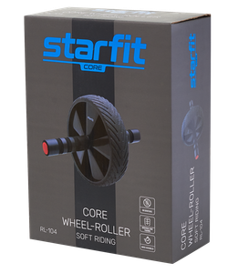 Ролик для пресса с мягким ходом RL-104, черный/красный