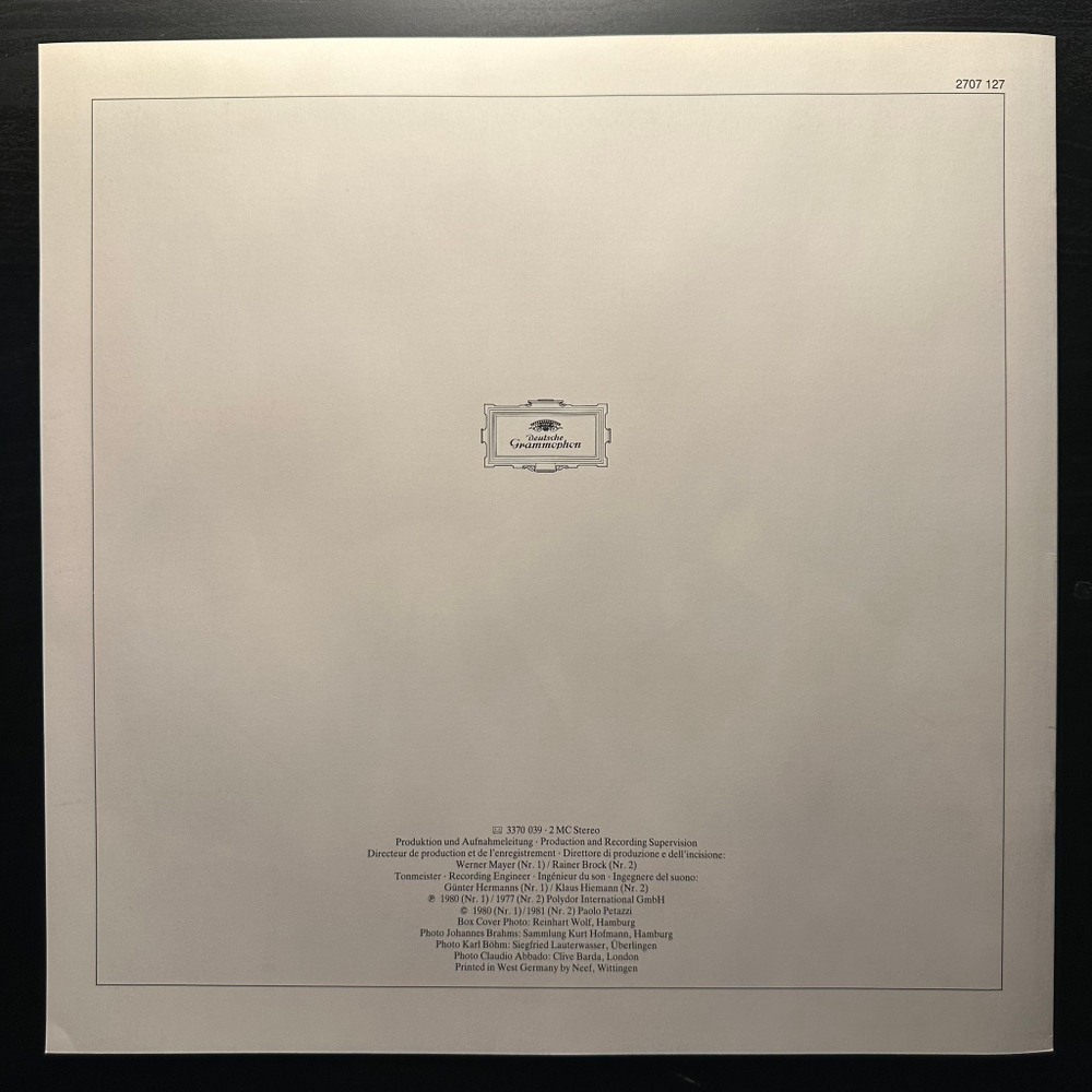Брамс - Концерты для фортепиано с оркестром 2LP (Германия 1981г.)