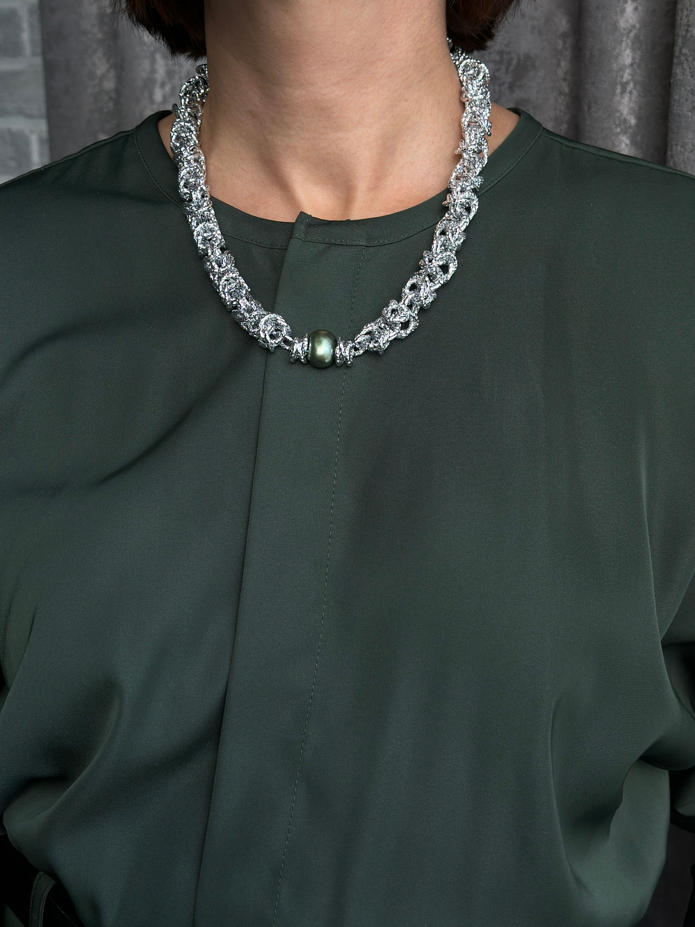 HMG 1131 S/Green Колье  Византия арт.1657