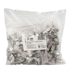 Переходник ЭРА SIMPLE гнездо F-штекер TV угловой упаковка 100 шт. | Разъёмы, переходники, ТВ делители