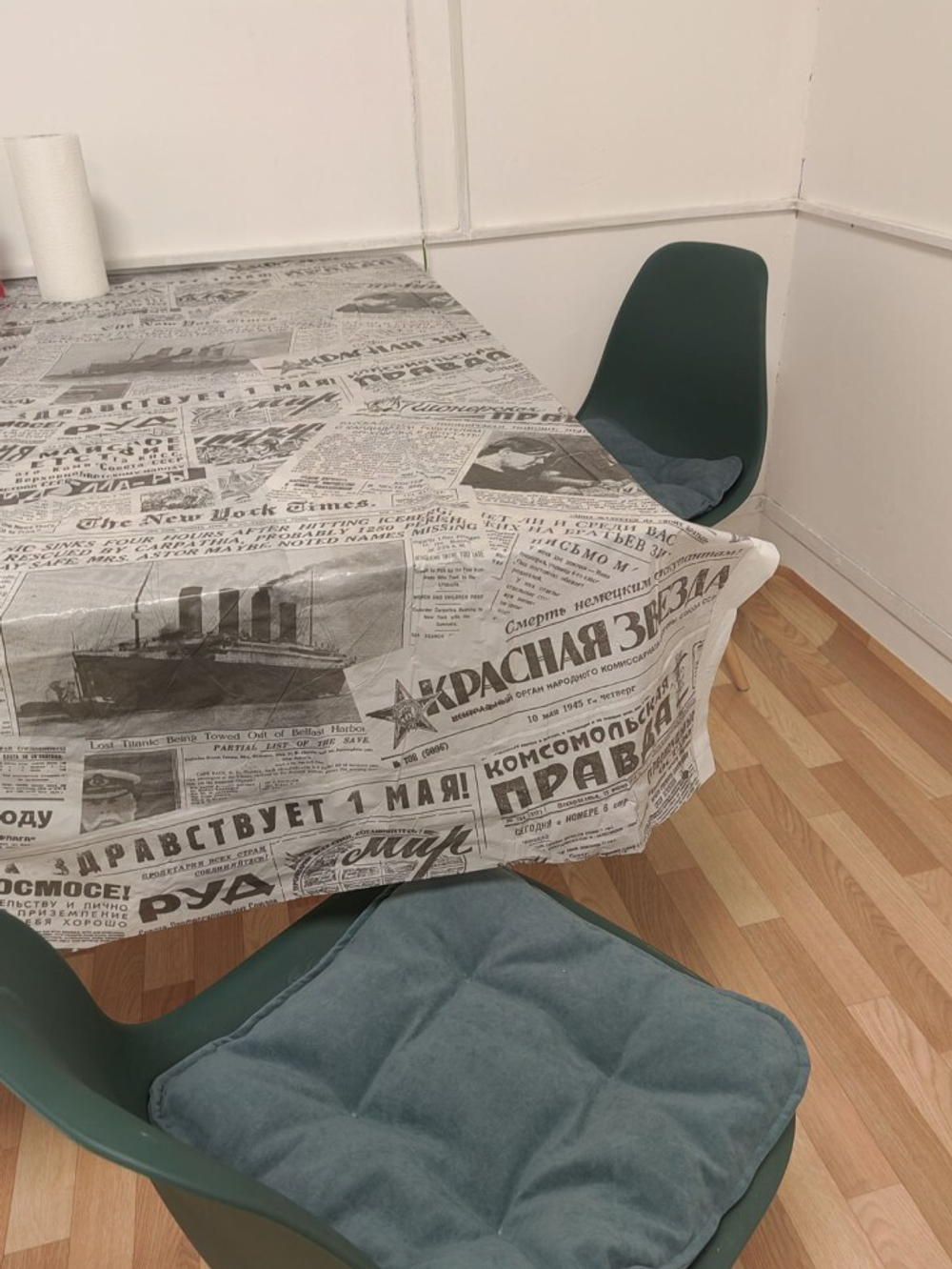 СКАТЕРТЬ Рулон Semia 110*180см, "Газета" 5штук/рул, 20рул/меш