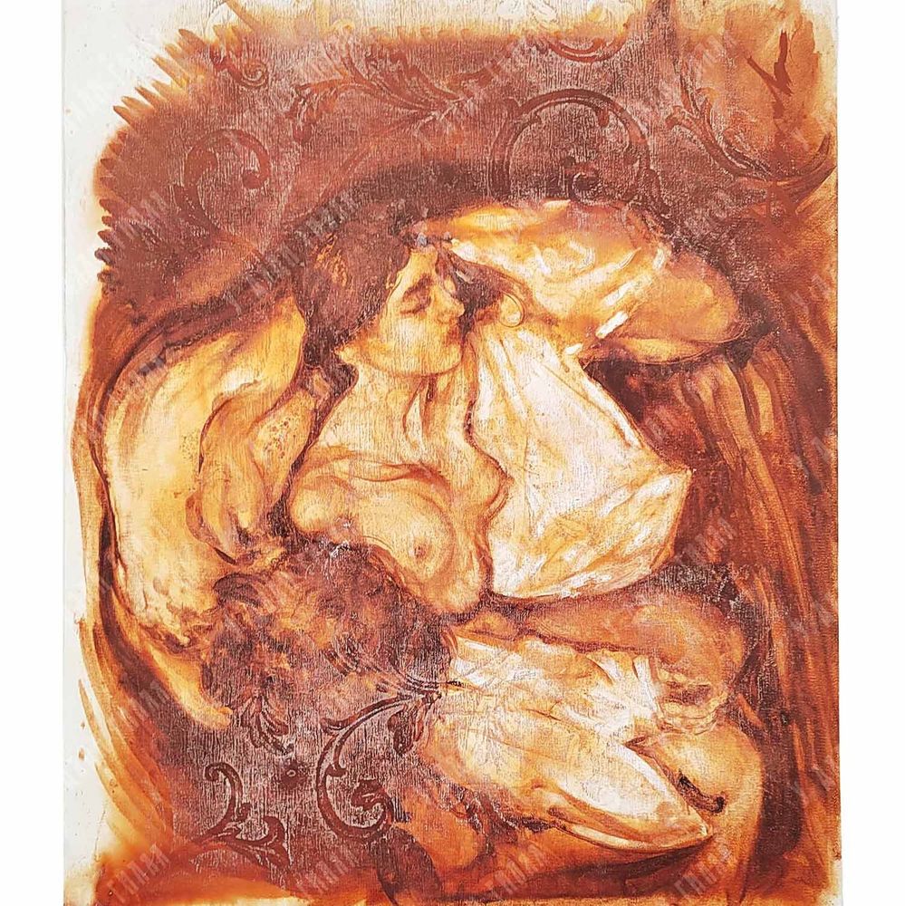 Серебряков М. Н. Участие. Холст, масло. Россия, 1991 г. Оформлено в раму. 30 х 40 см.