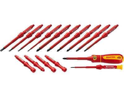 KRAFTOOL Х-Drive Electro, 18 предм, набор высоковольтных отверток (220092-H18)