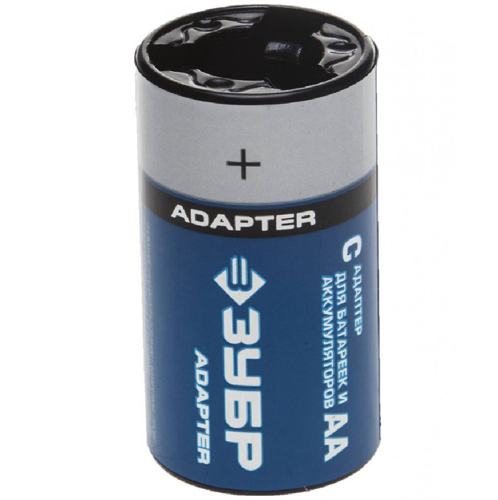Адаптер для батареек и аккумуляторов Зубр 59278-4C с АА на C 4 шт