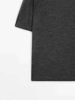 Massimo Dutti Футболка из мягкой ткани, темно-серый