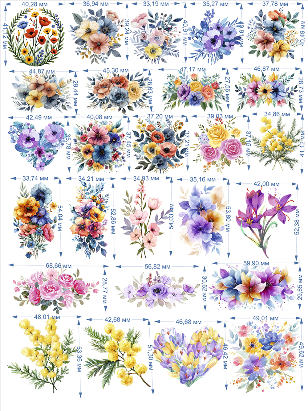 Трансфер для декупажа переводной рисунок для поверхностей пасхальный мини 001