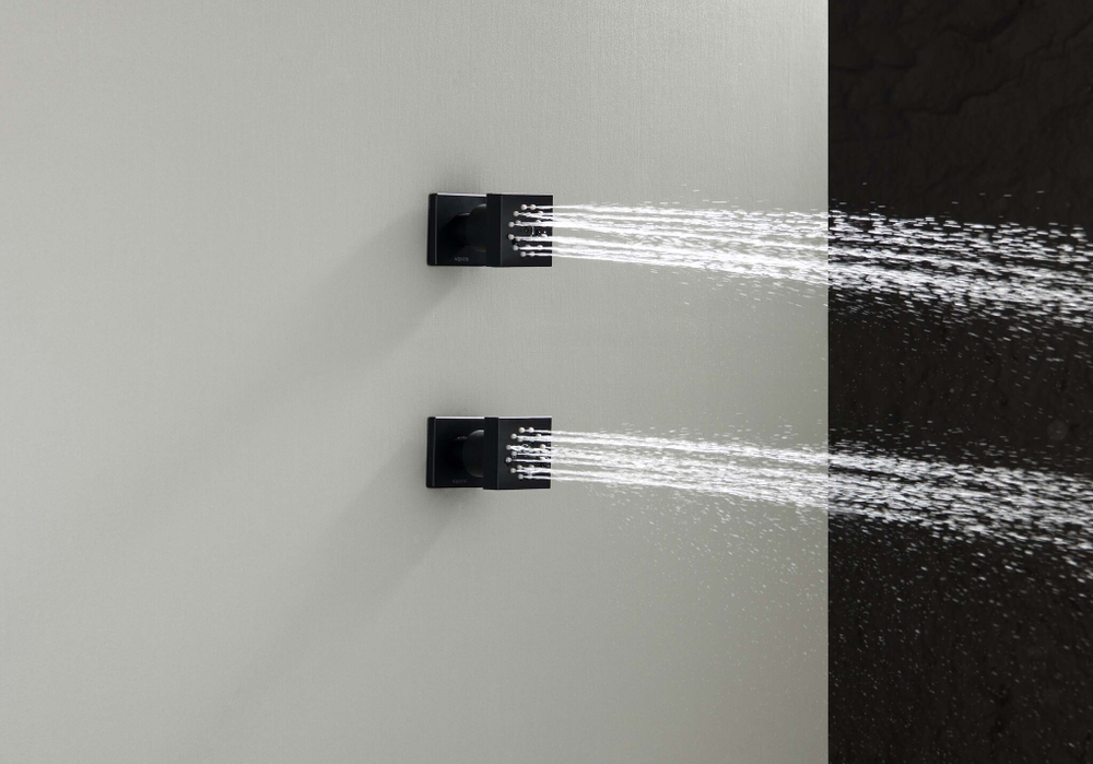 Боковая форсунка 50*50 AQUATEK, матовый черный AQ2098MB