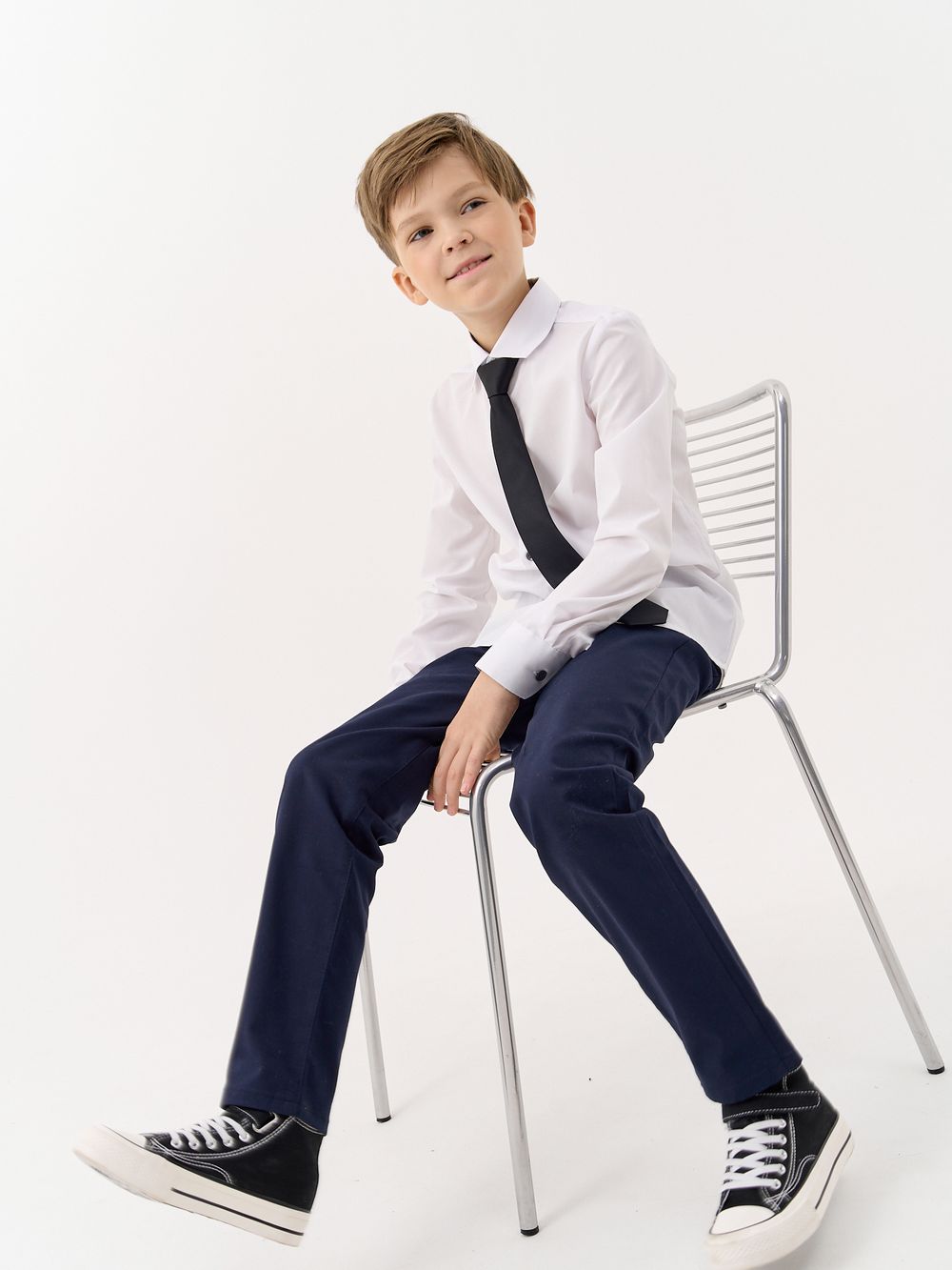 Рубашка для мальчика "Белая" 7+