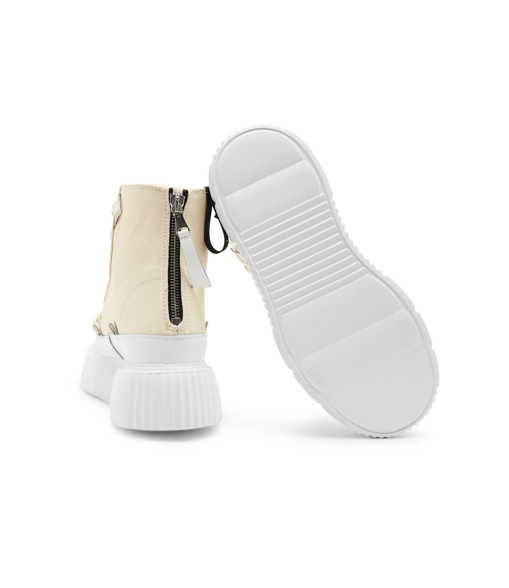 Кожаные кроссовки matilda canvas high 23 INUIKII - бежевый(30103-024)