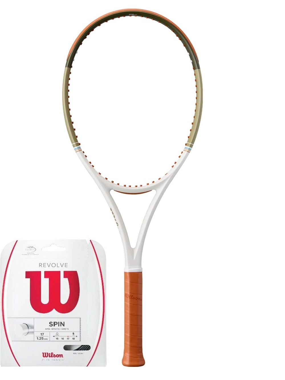 Теннисная ракетка Wilson Ultra 100L V5 Desert - brown/green/sand + Струны