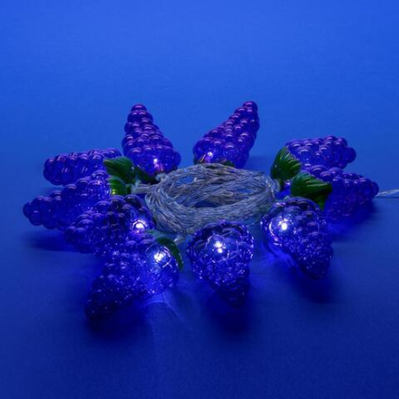 ULD-S0400-010-STB-2AA WHITE IP20 GRAPES Гирлянда светодиодная на батарейках 2AA не в-к. Виноград. 4м. 10 светодиодов. Белый свет. Провод прозрачный. TM Uniel.
