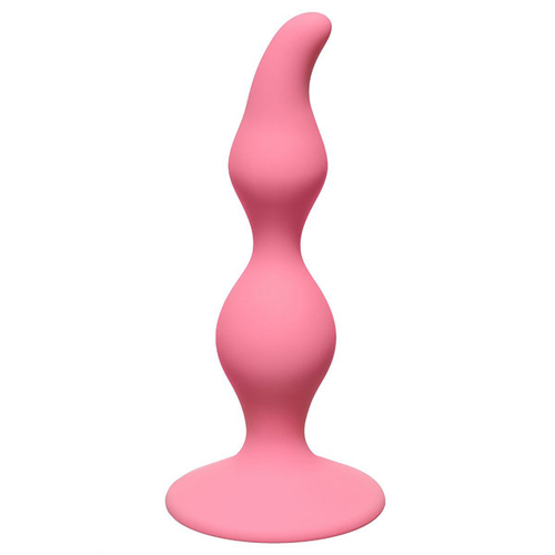 Розовая анальная пробка 12,5см Lola Games First Time Curved Anal Plug Pink 4105-01Lola