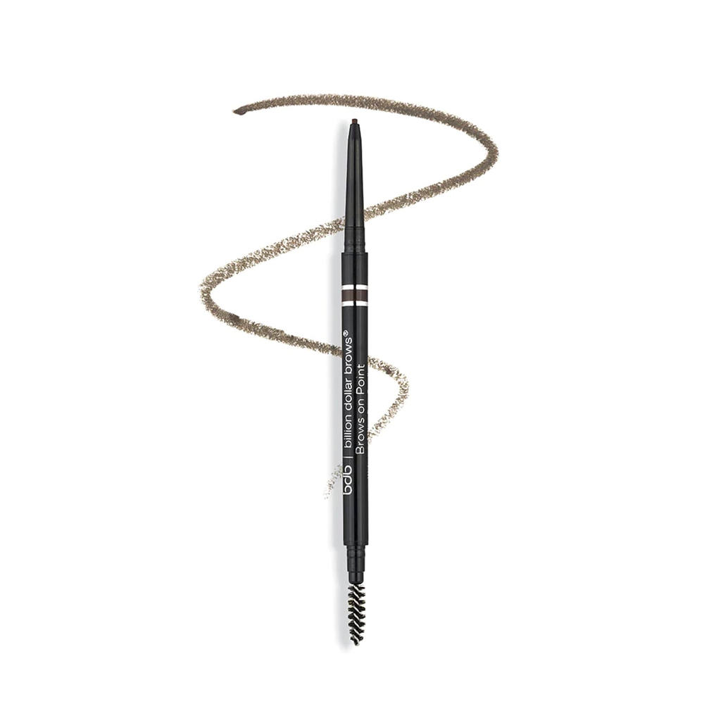 Billion Dollar Beauty, Brows on Point: брови на миллиард долларов микрокарандаш для бровей, серо-коричневый, 0,002 унции (0,002 унции)