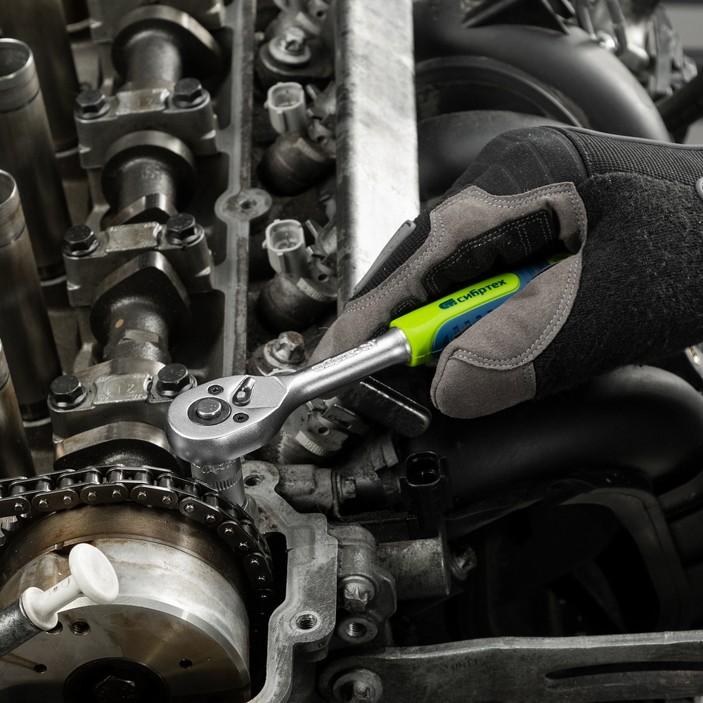 Набор инструментов, 1/2", 3/8", 1/4", пластиковый кейс 172 предм. Сибртех