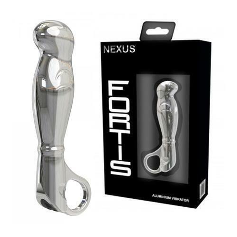 Металлический перезаряжаемый вибратор Nexus Fortis (Цвет: серебристый)