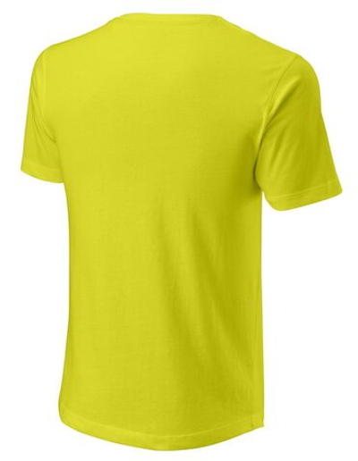 Мужская теннисная футболка Wilson Script Eco Cotton Tee Slimfit M - sulphur spring