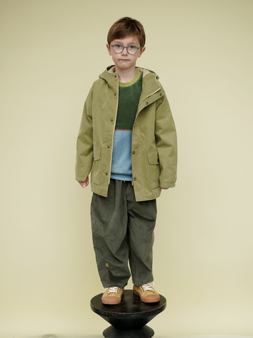 Парка c флисом оливка