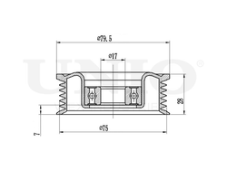 Ролик направляющий приводного ремня UNIO TNS-10264