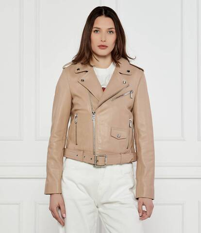 Кожаная куртка COSTA RICA Pinko - бежевый(103897 A21L)