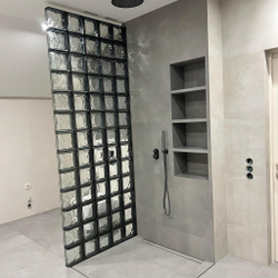 Стеклоблок бесцветный альфа черный бриллиант Vitrablok 19х19х8