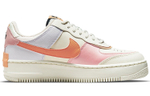 Nike Air Force 1 Shadow synthetic leather colorful stitching non-slip shock absorption low-top sneakers women's beige