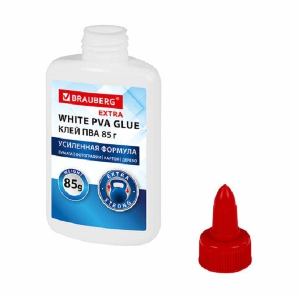 Клей ПВА 85г. Brauberg Extra, с дозатором, усиленный