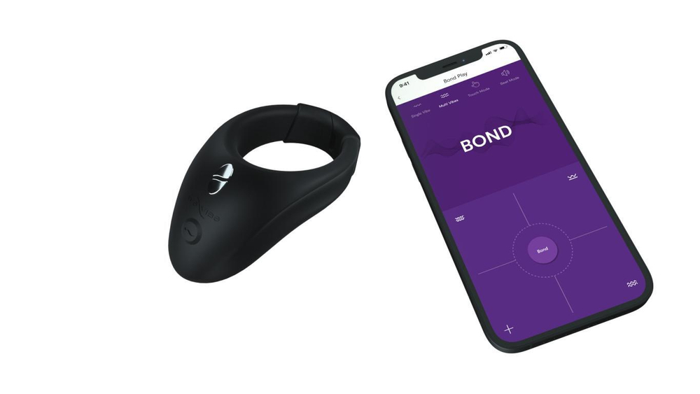 Черное эрекционное кольцо для ношения We-Vibe Bond