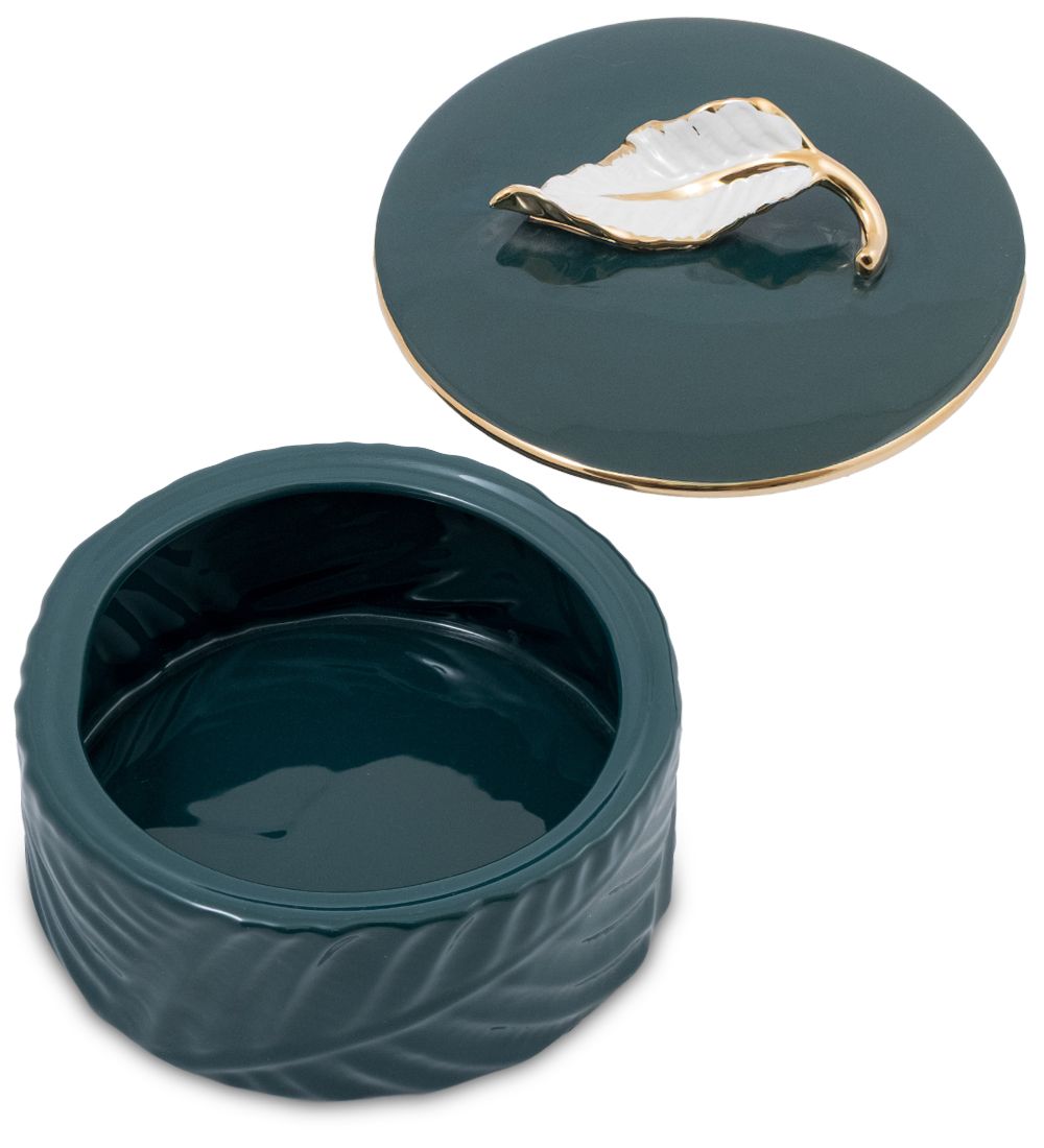 OS-181/2 Декоративная ваза с крышкой Коллекция «Листья»