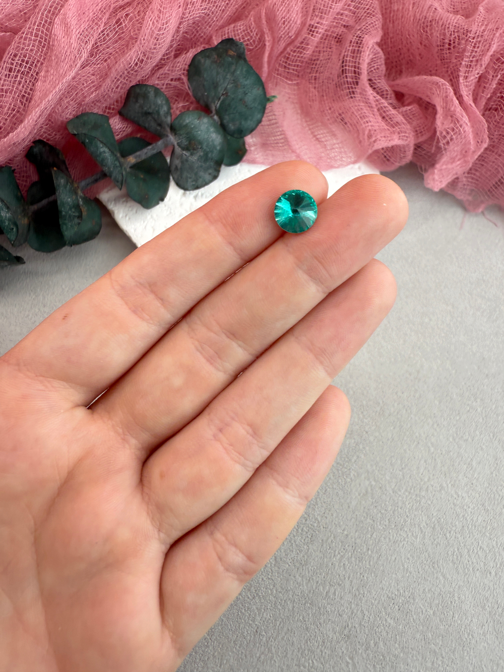Риволь Rivoli 8 мм, Blue zircon