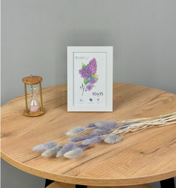 Фоторамка 10х15 см. белая, без фактуры, арт. 1015.727840