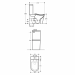 Унитаз-компакт анатомический WAVE SILUET Tornado3.0 гор,ниж,2-кн.арм,дюро,м/л,быстр,БЕЛЫЙ глянец
