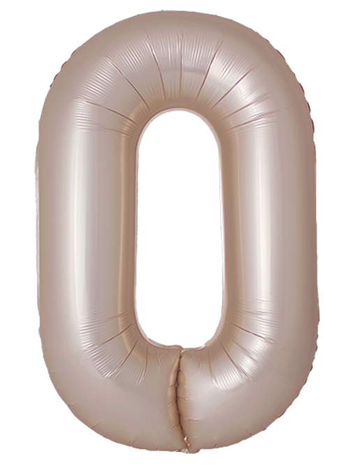Цифра 0 Slim, Звездное Золото, Матовый в упаковке 40" Fm