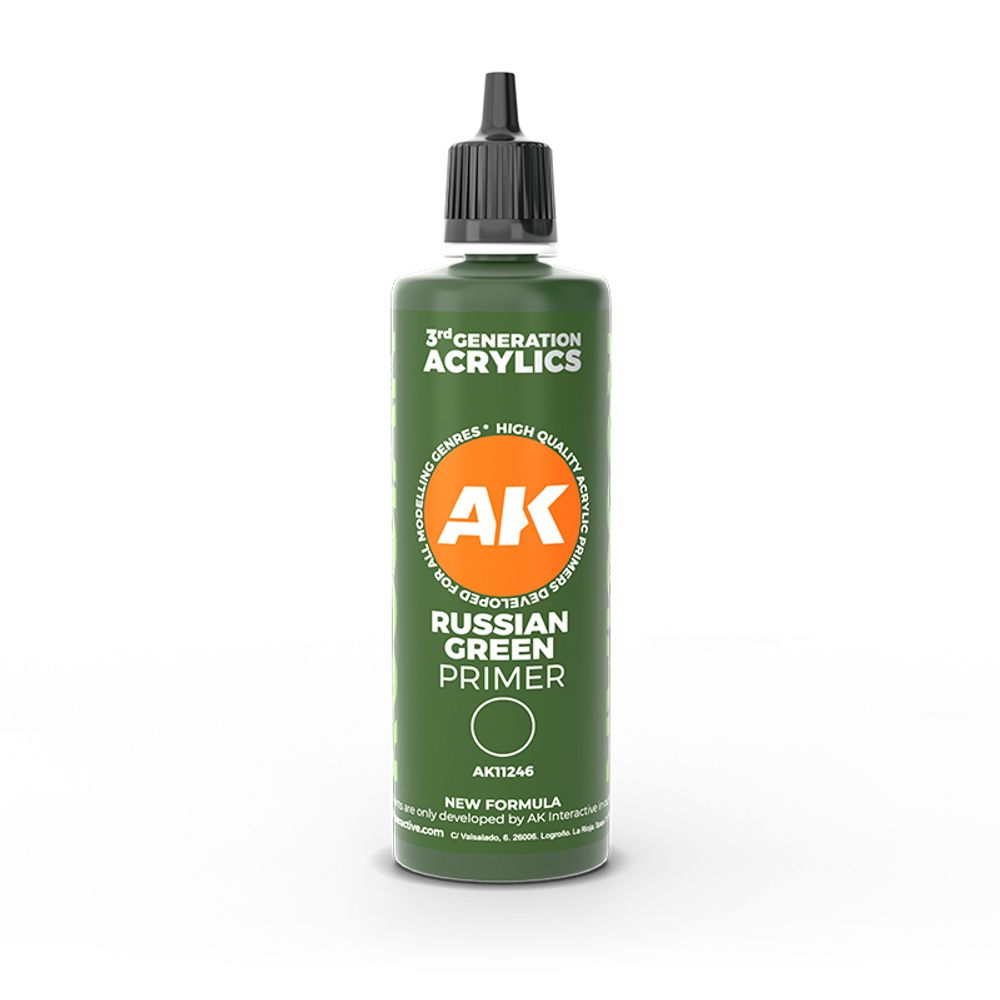 Акриловый праймер AK Interactive Russian Green 100ml Акриловый праймер AK Interactive Russian Green 100ml
