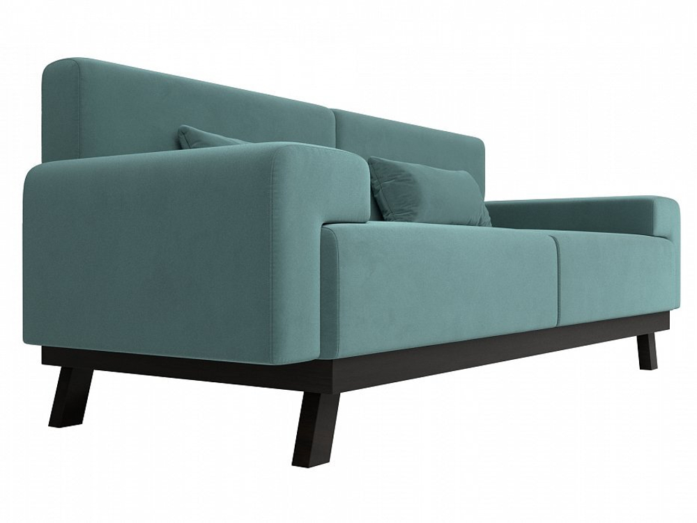 Диван прямой Мюнхен, Бирюзовый, Велюр, 109096