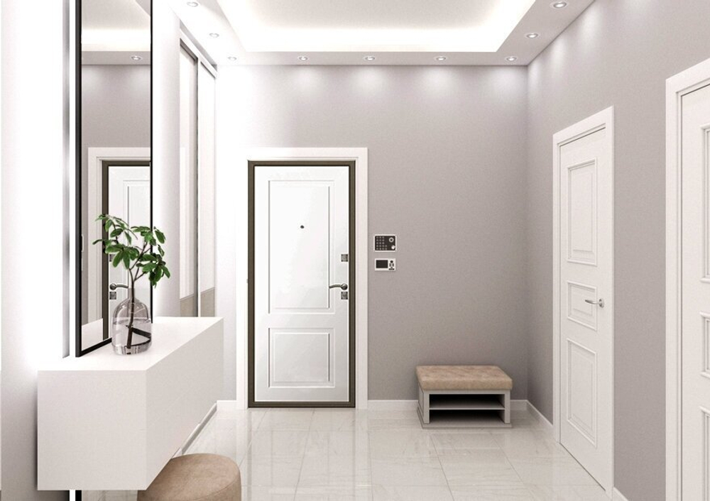 ДВЕРЬ ВХОДНАЯ FERRONI ДОМИНАНТА МУАР ЯСЕНЬ БЕЛ. 0,9 ПРАВАЯ