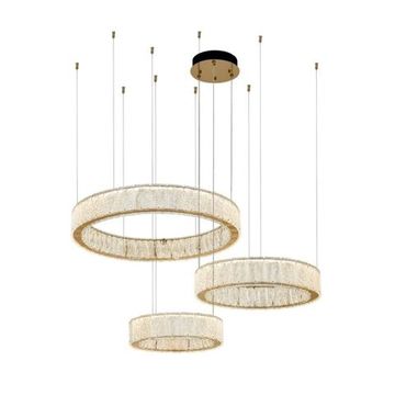 Подвесная люстра 105W 3000K APL.793.03.105 латунь/прозрачный Arianna Aployt