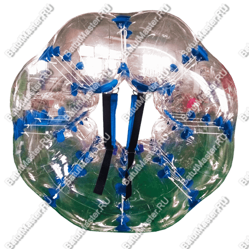 Бампербол ТПУ, диаметр 1 м, с синими держателями