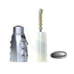 Вибрирующий мастурбатор-попка с ротацией и пультом управления (Цвет: телесный)