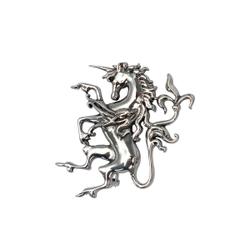 "Индрик" брошь в серебряном покрытии из коллекции "Бестиарий" от Jenavi с замком булавка