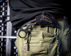 Нож Kizlyar Supreme REAPER N690 SW SK KS (StoneWash, Skeleton, Kydex Sheath)