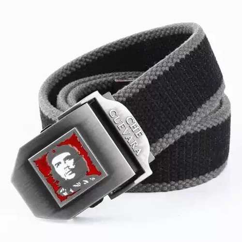 Ремень с металич. пряжкой чегевара - Черный