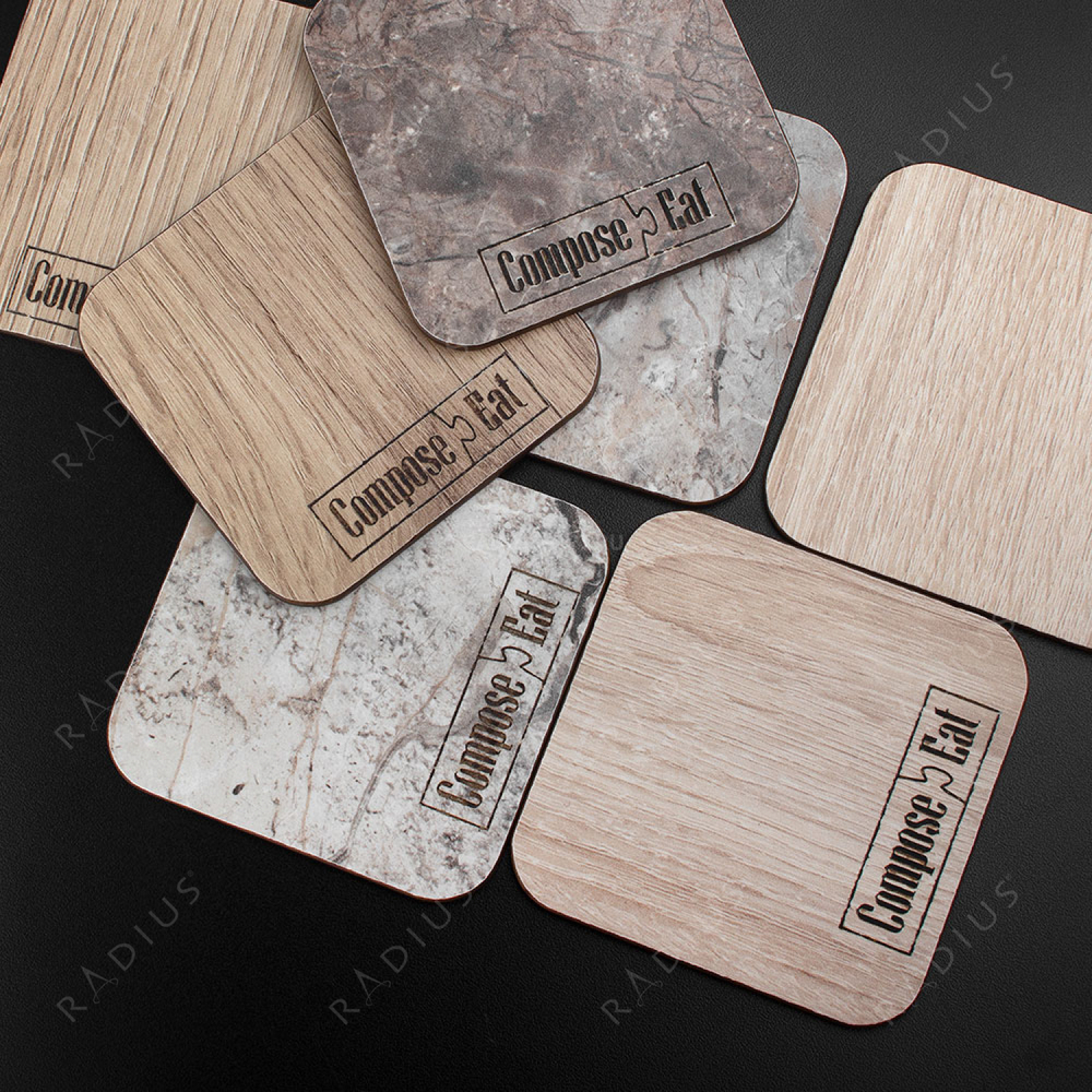 Подставка под кружку 10х10см ComposeEat Everyday дуб светлый