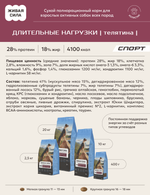 Корм для собак ЖИВАЯ СИЛА Марафон мелкая гранула телятина