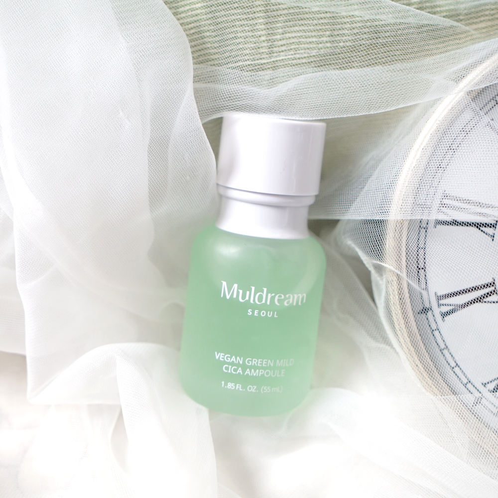 Muldream Ампульная сыворотка для лица с экстрактом центеллы азиатской Vegan Green Mild CICA Ampoule, 55 мл