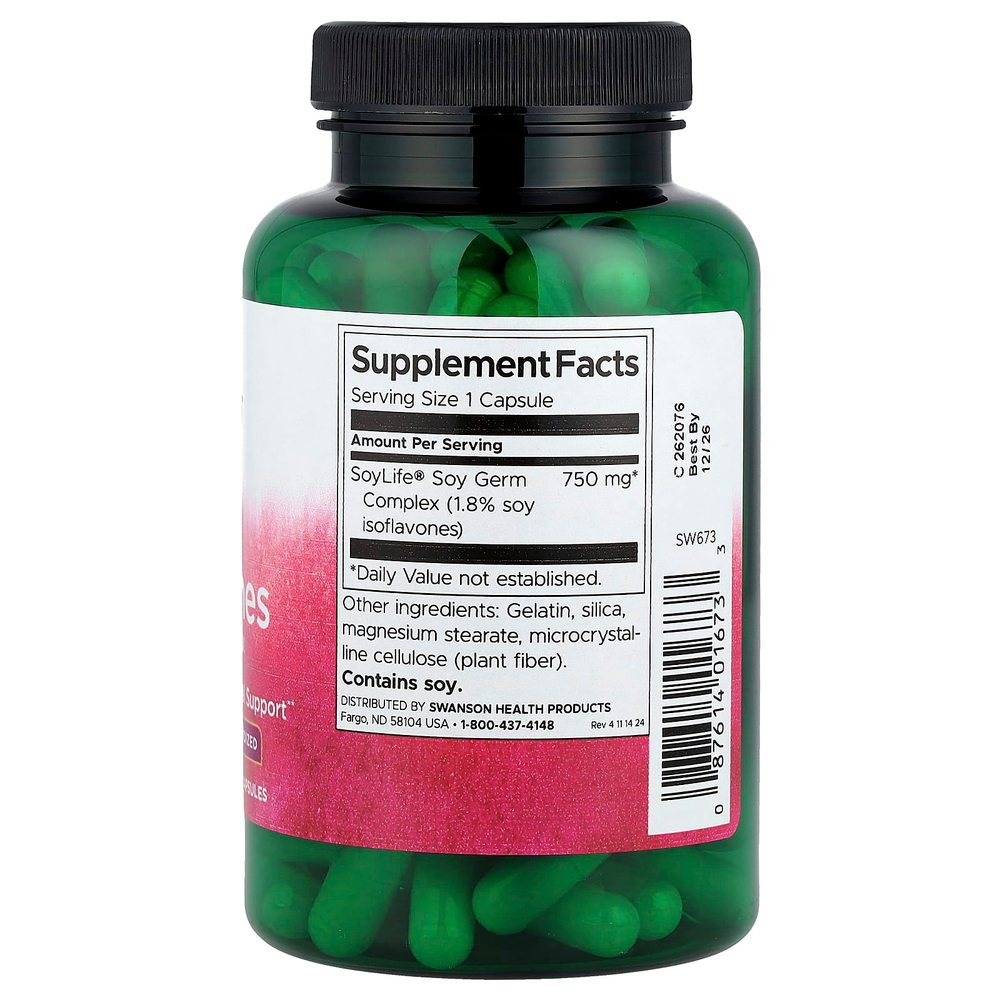 Swanson, Изофлавоны сои, 750 мг, 120 капсул