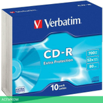 CD-R диск Verbatim Extra Protection Slim Case 10шт (43415)